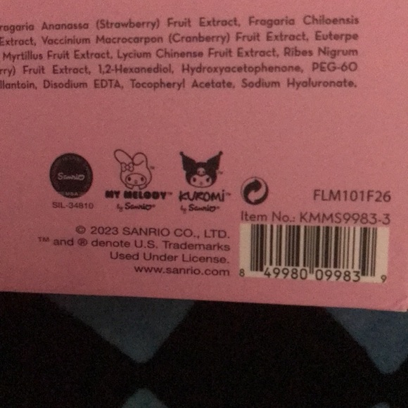 ✨🆕BNIP!Crème Shop x My Melody & Kuromi 3 set of Sheet Masks!BN 2023!SEALED!💜 - Picture 8 of 8